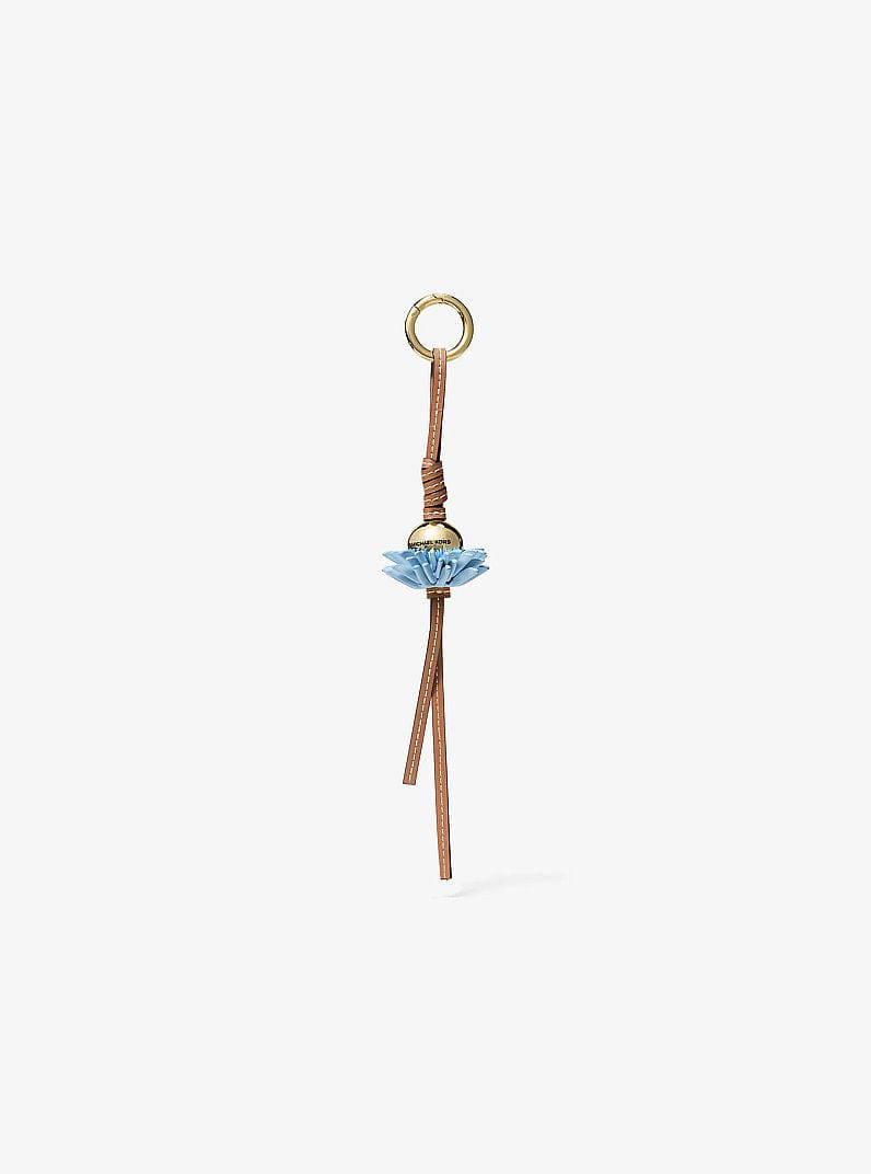 Leather Flower Bag Charm