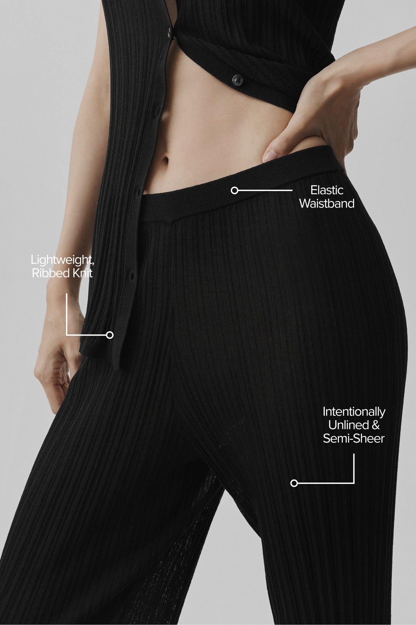 Sweater High-Waist Sunlit Straight Leg Pant