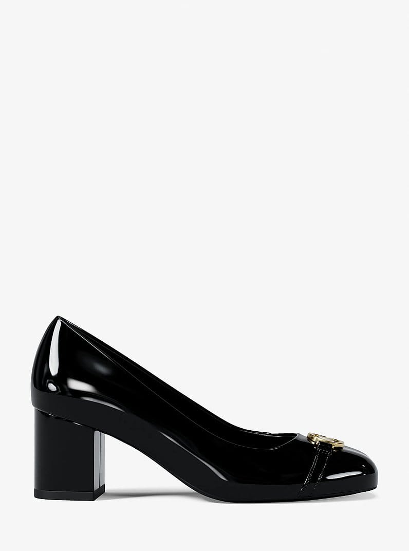 Dori Patent Block Heel Pump