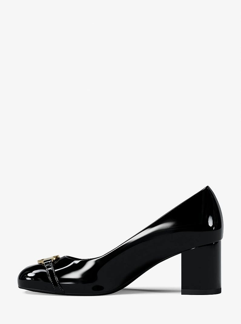 Dori Patent Block Heel Pump
