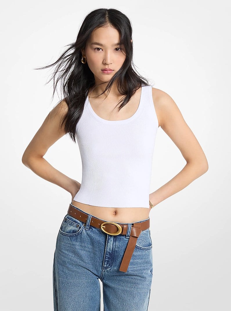 Ribbed Viscose Tank Top