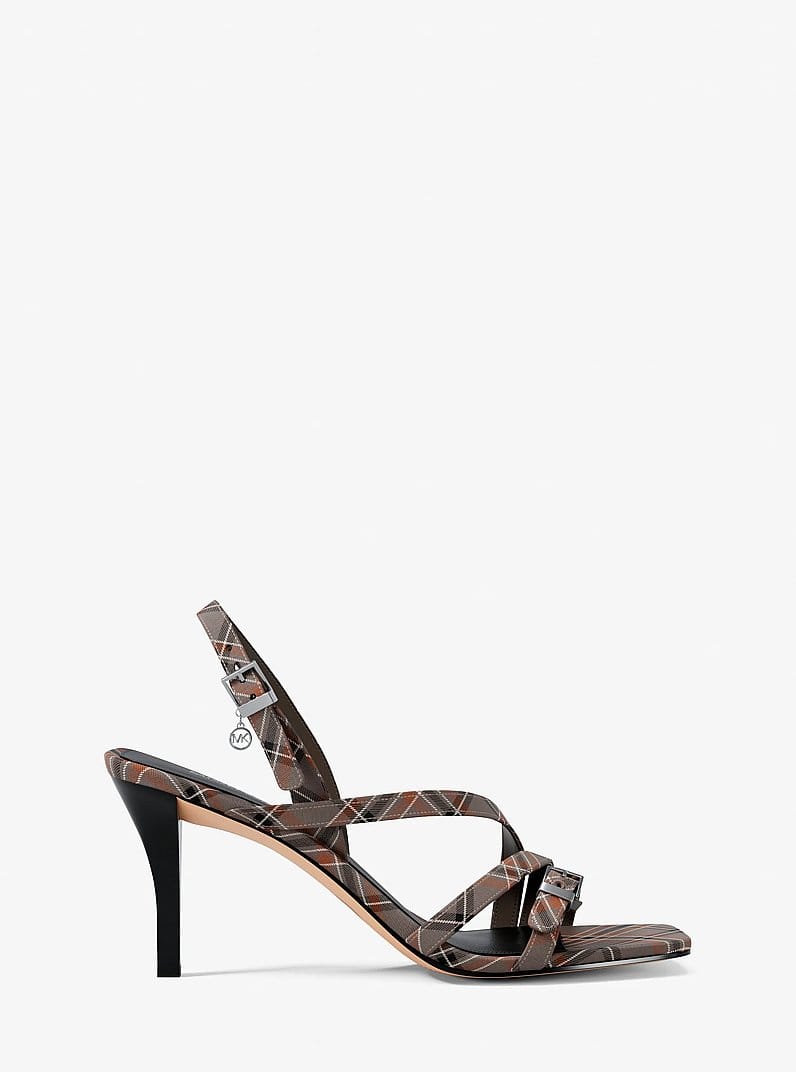 Yvette Plaid Print Sandal