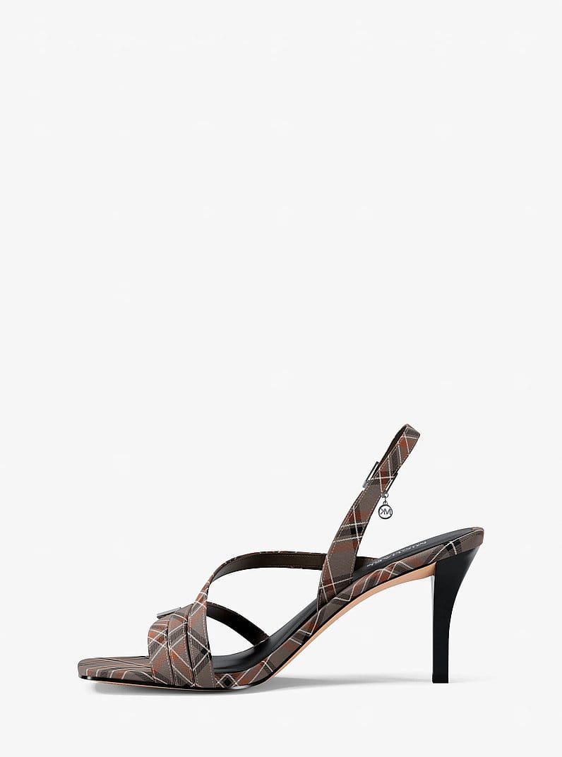 Yvette Plaid Print Sandal