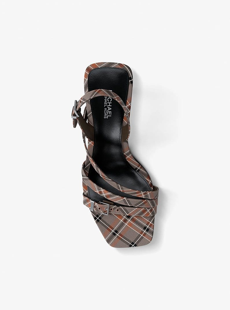 Yvette Plaid Print Sandal