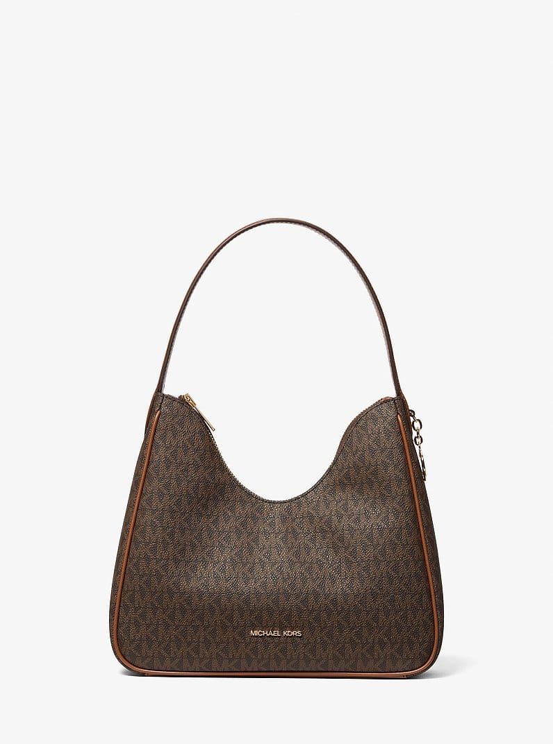 Nayla Small Signature Logo Hobo Shoulder Bag