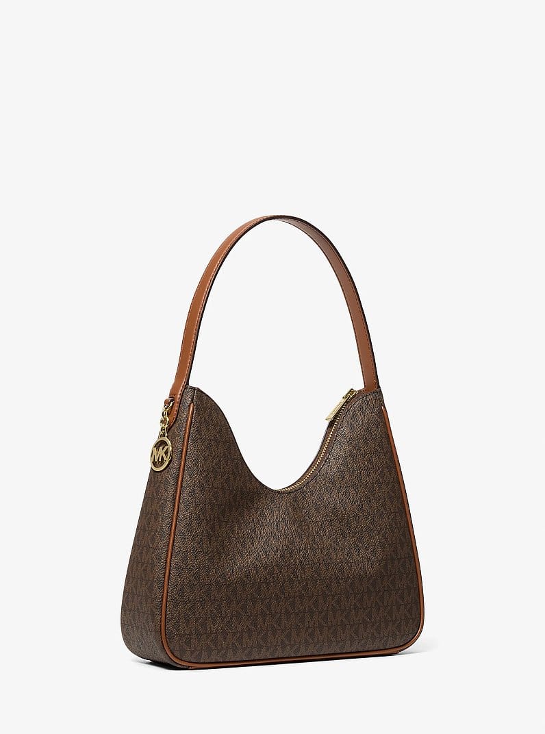 Nayla Small Signature Logo Hobo Shoulder Bag