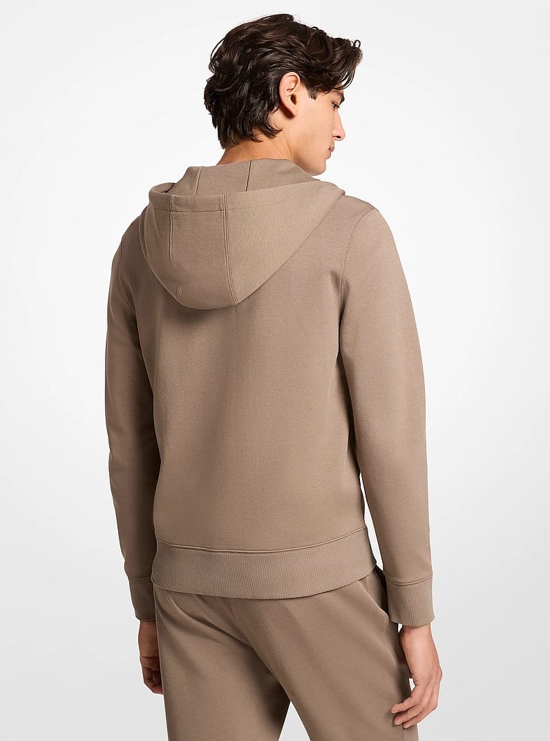 Logo Cotton Blend Zip-Up Hoodie