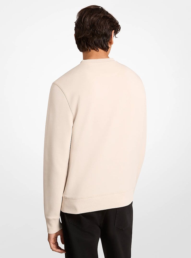 Logo Cotton Blend Crewneck Sweater