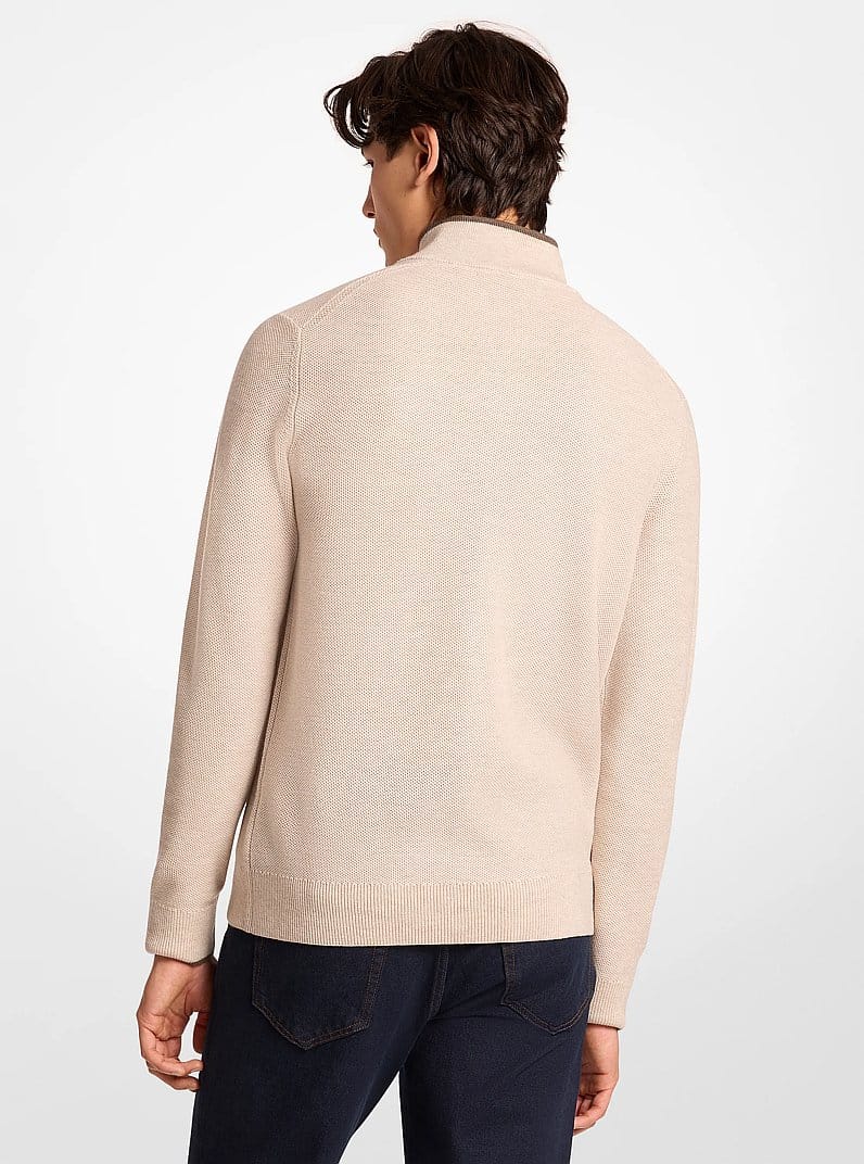 Wool Blend Quarter-Zip Sweater