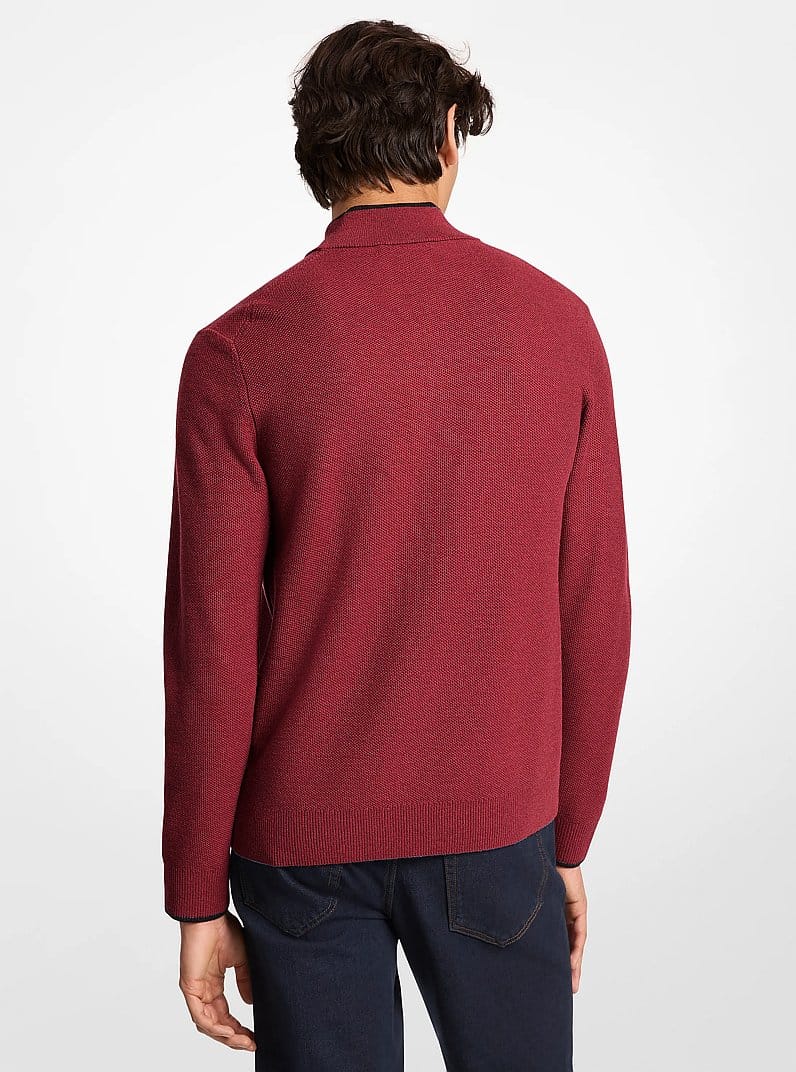 Wool Blend Quarter-Zip Sweater