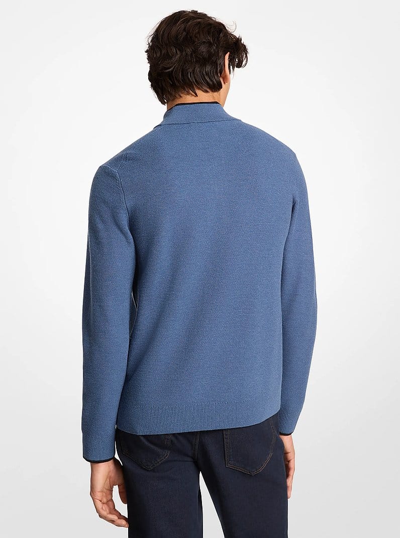 Wool Blend Quarter-Zip Sweater
