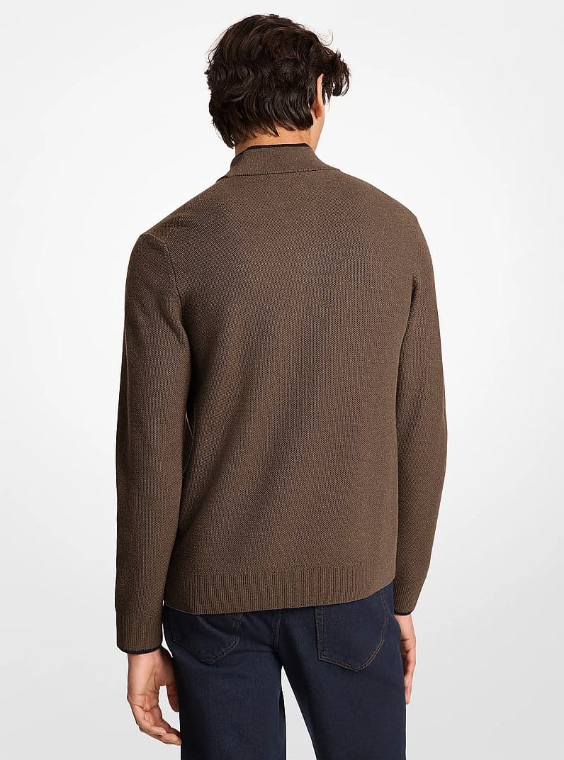 Wool Blend Quarter-Zip Sweater