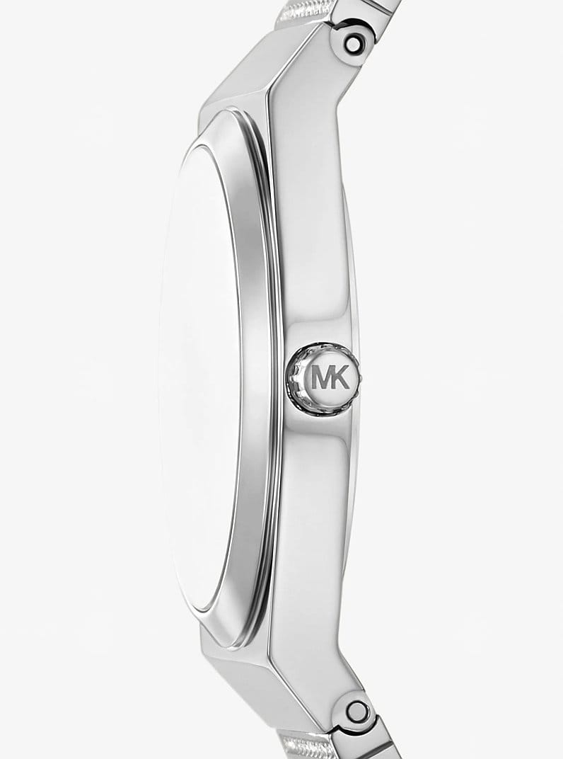Mini Lennox Pavé Silver-Tone Watch