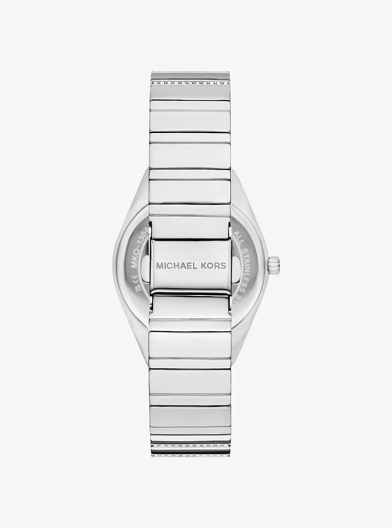 Mini Lennox Pavé Silver-Tone Watch