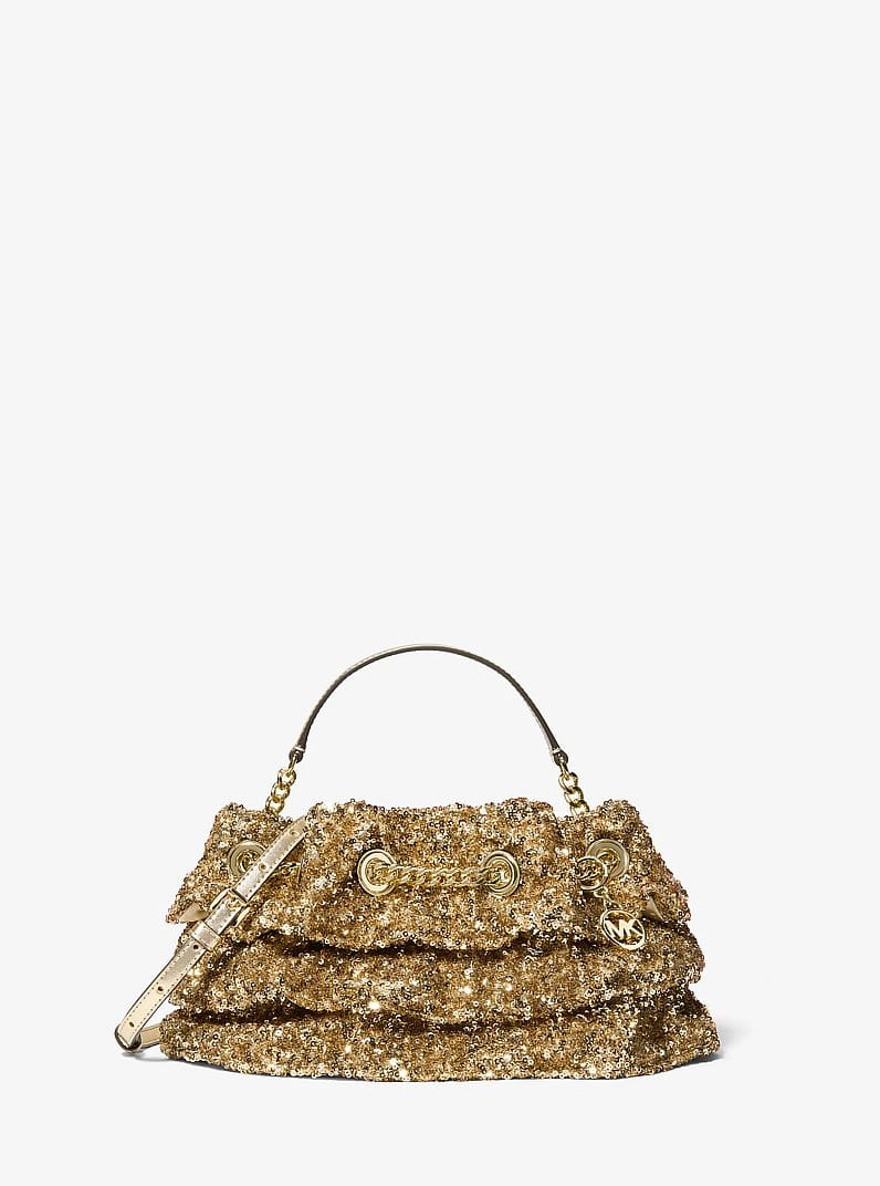 Mina Small Sequin Embellished Convertible Pochette