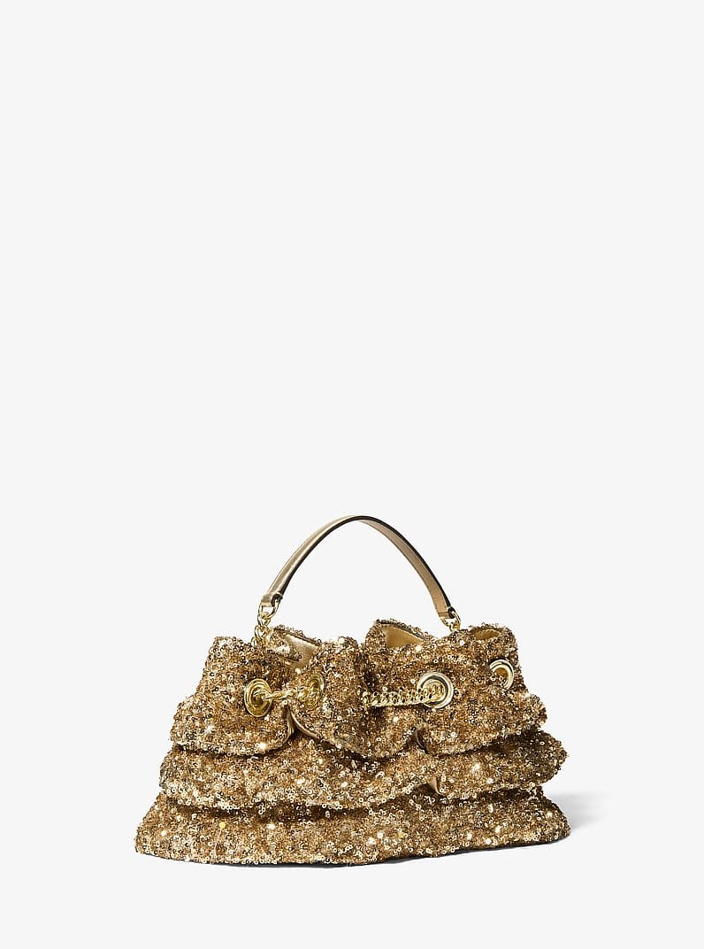Mina Small Sequin Embellished Convertible Pochette