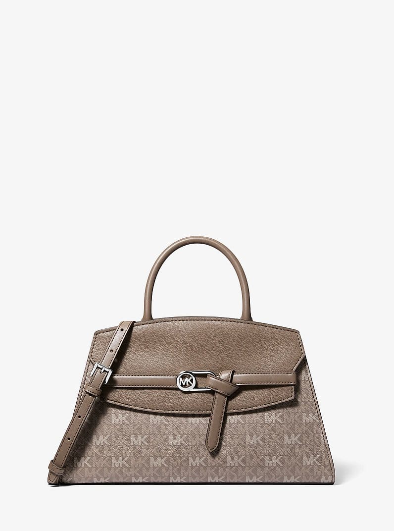 Greta Medium Signature Logo Satchel