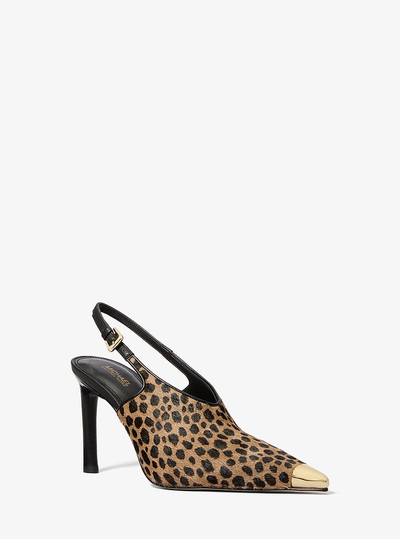 Kasia Cheetah Print Calf Hair Slingback Pump