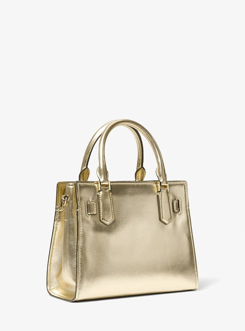 Hamilton Small Metallic and Signature Logo Satchel