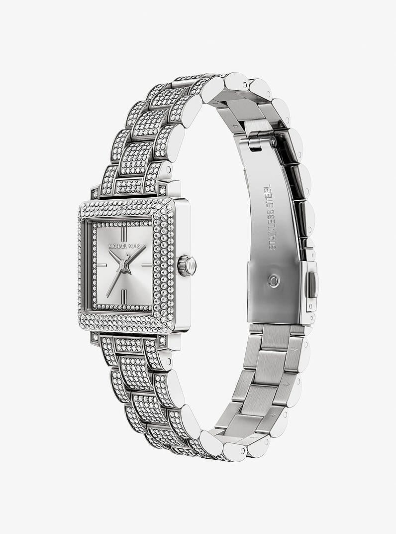 Petite Gwynn Pavé Silver-Tone Watch