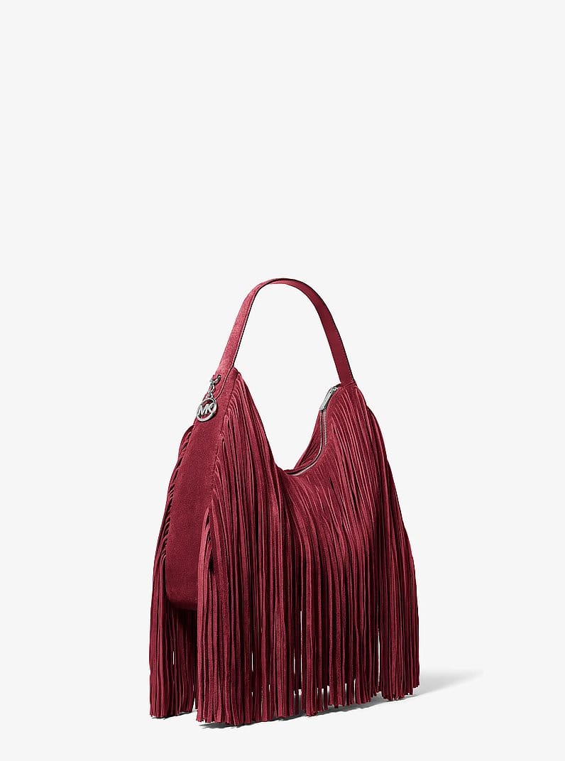 Nayla Medium Fringed Hobo Shoulder Bag