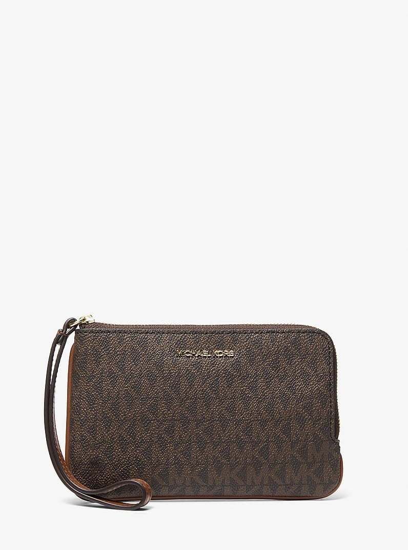 Jet Set Travel Small Signature Logo Wristlet
