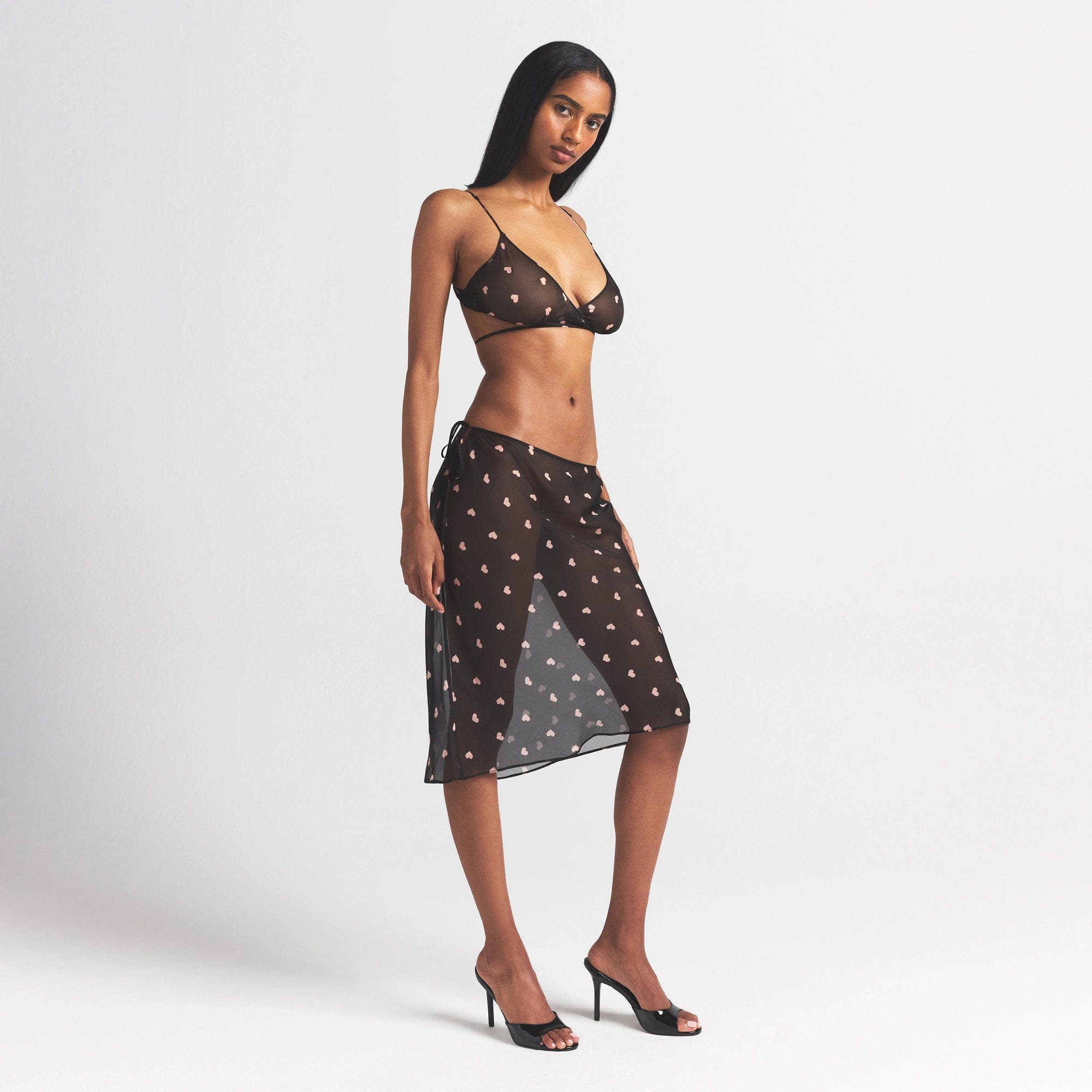 Skims Romance Tie Side Midi Skirt