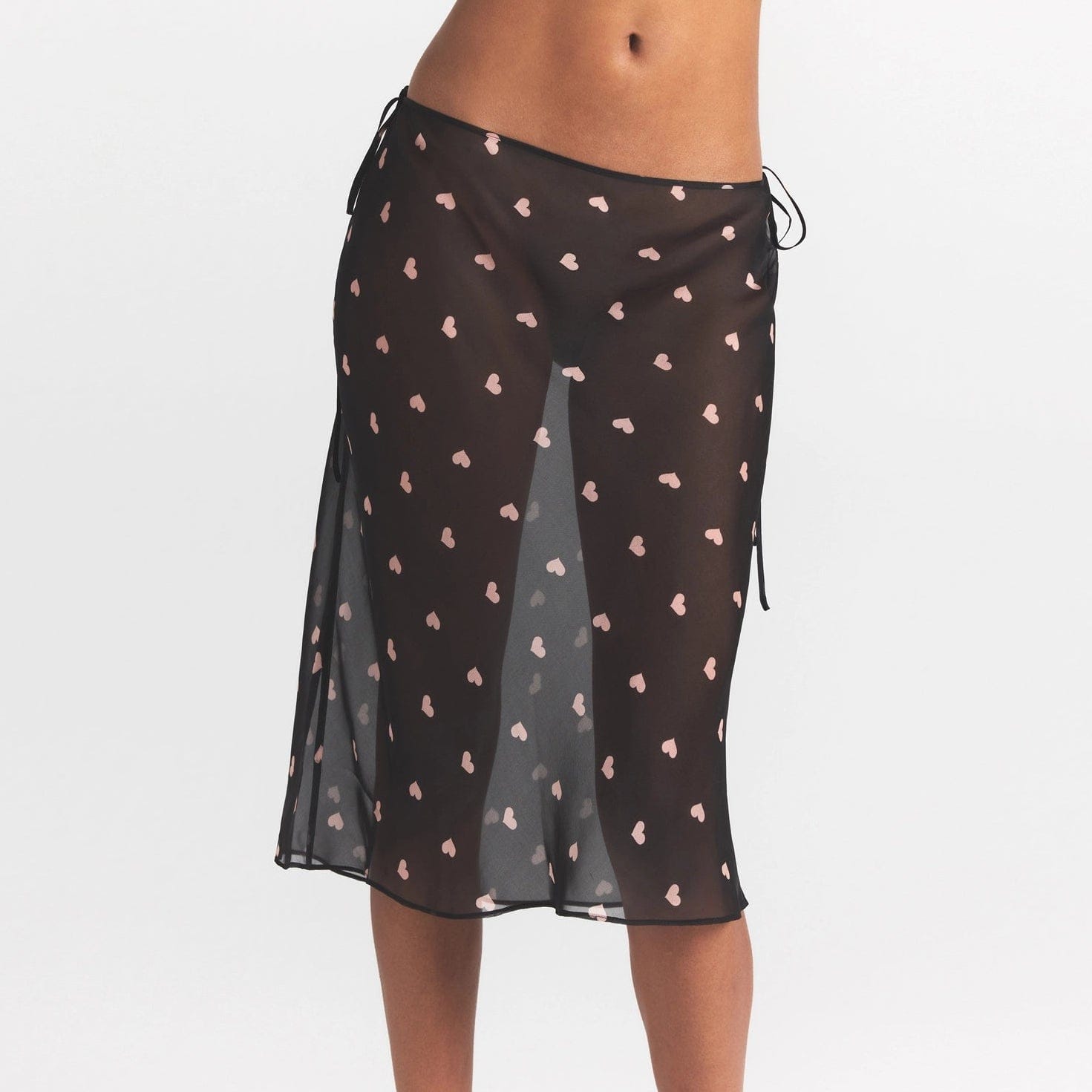 Skims Romance Tie Side Midi Skirt