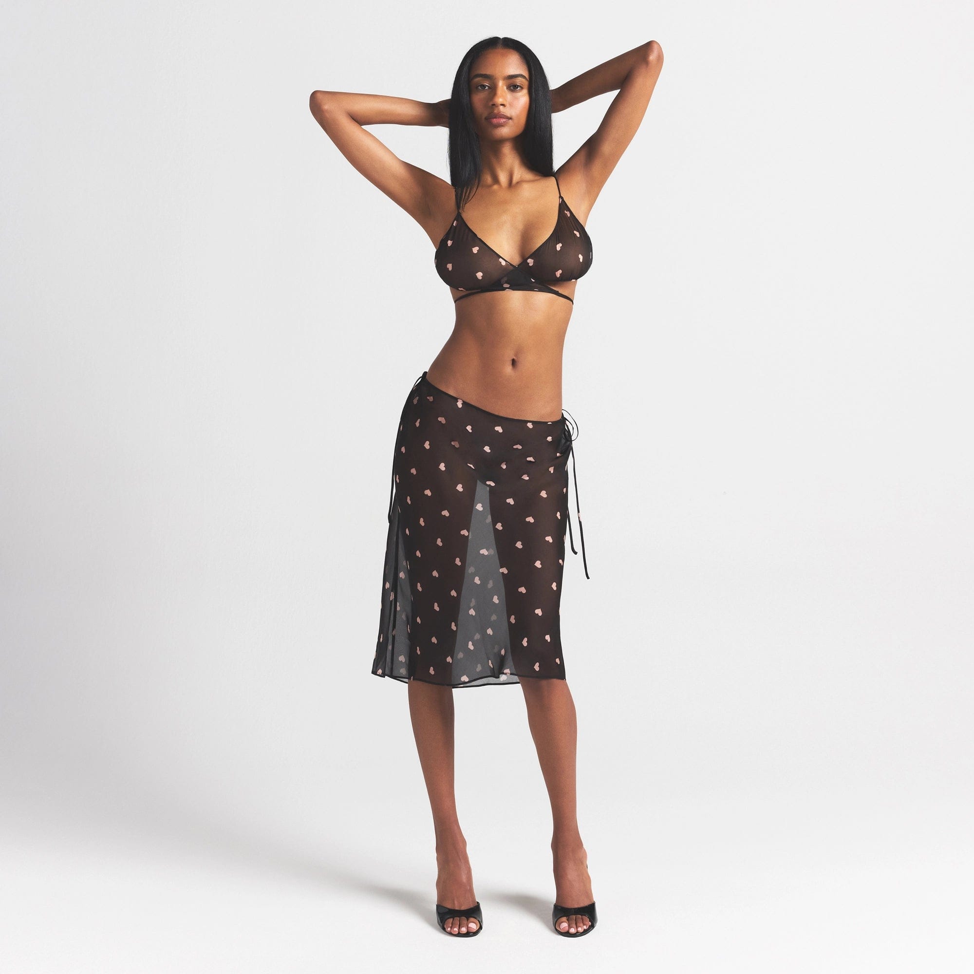 Skims Romance Tie Side Midi Skirt