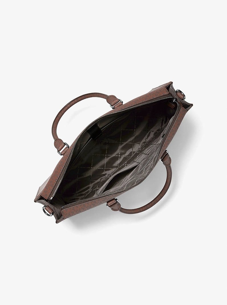 Cooper Pebbled Leather and Signature Logo Briefcase