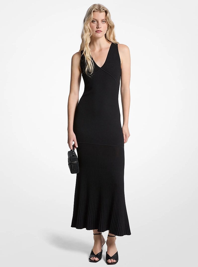 Ribbed Stretch Knit Tank Dress