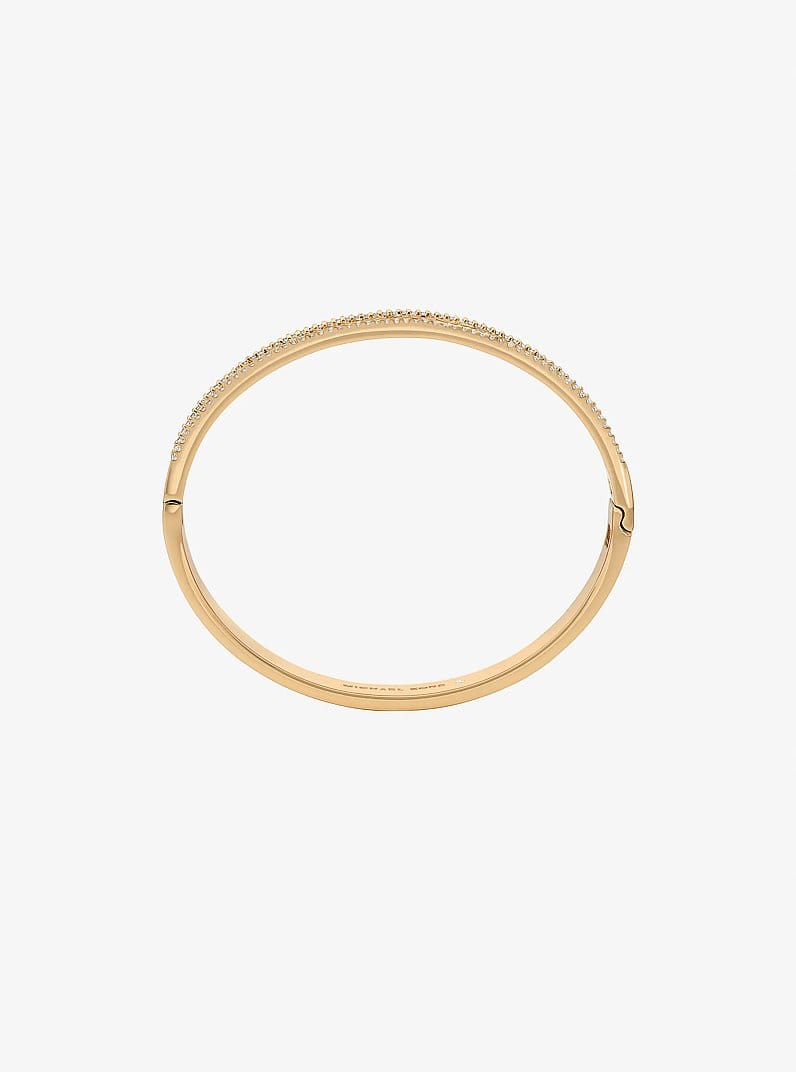 Pavé Perforated Logo Bangle