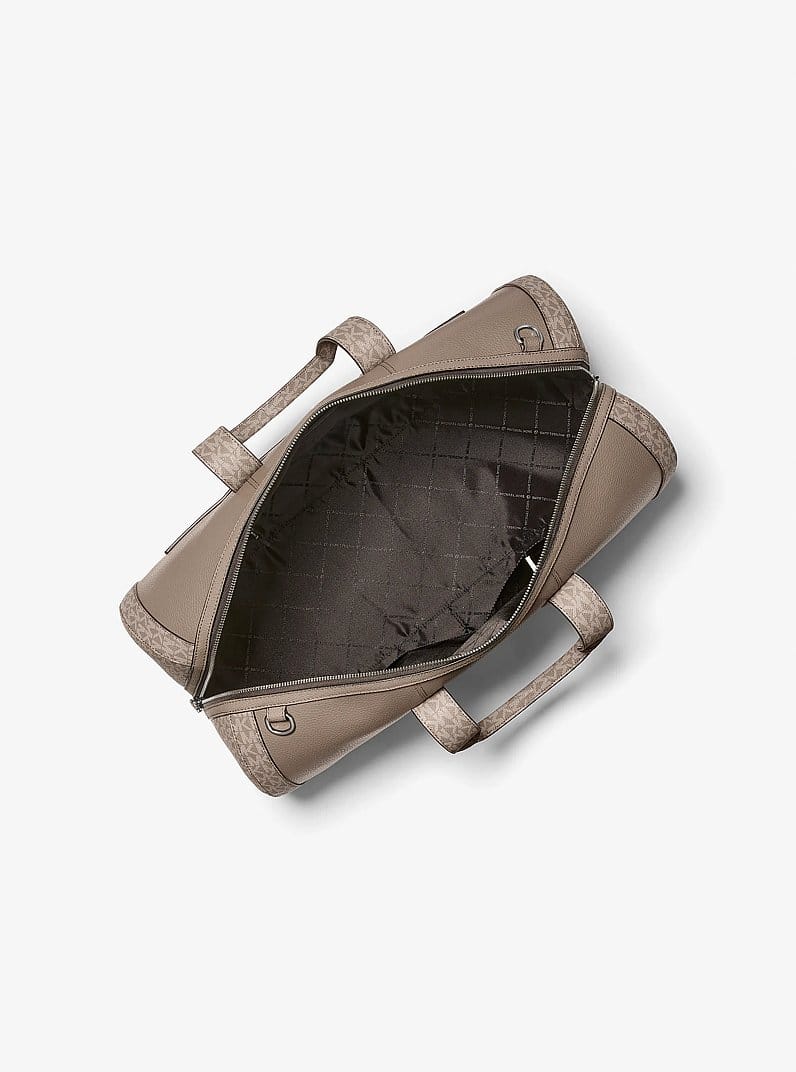 Cooper Pebbled Leather and Signature Logo Duffel Bag