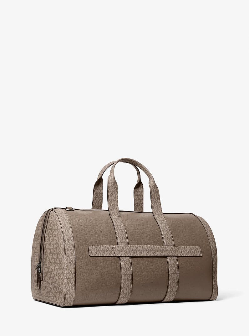 Cooper Pebbled Leather and Signature Logo Duffel Bag