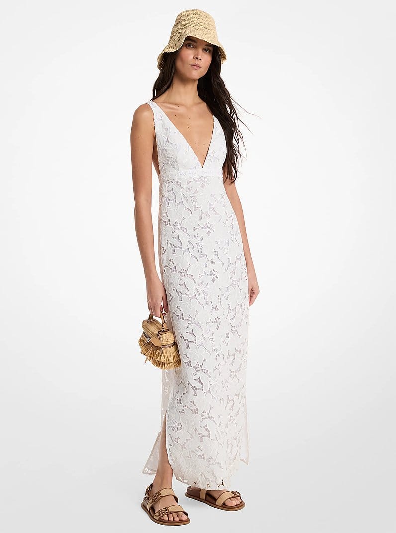 Corded Floral Lace Maxi Dress