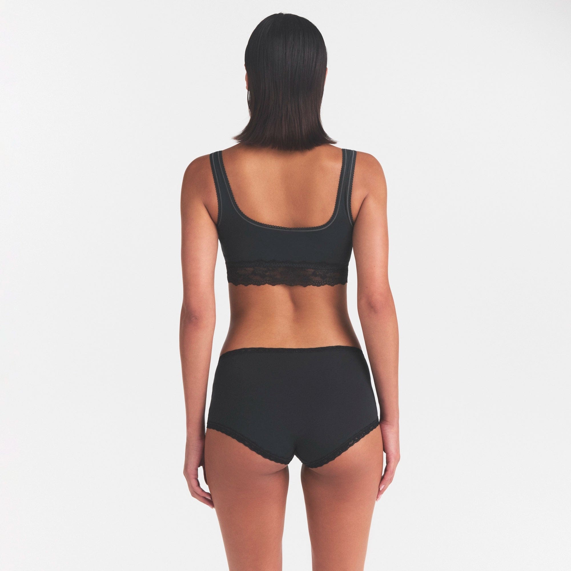 Lightweight Cotton Lace Scoop Bralette
