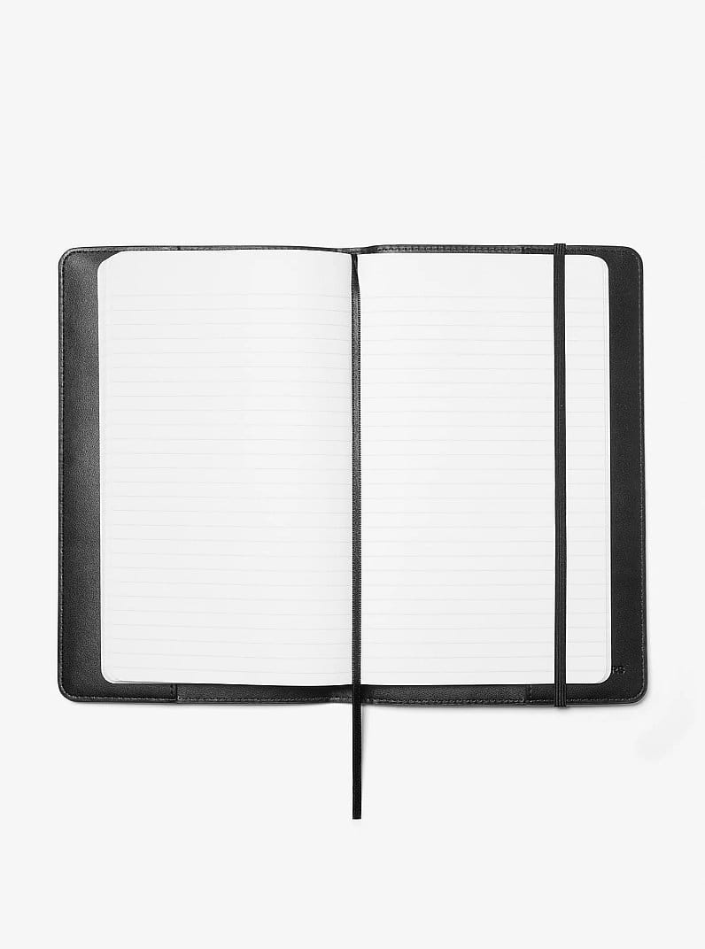 Medium Embellished Houndstooth Print Notebook
