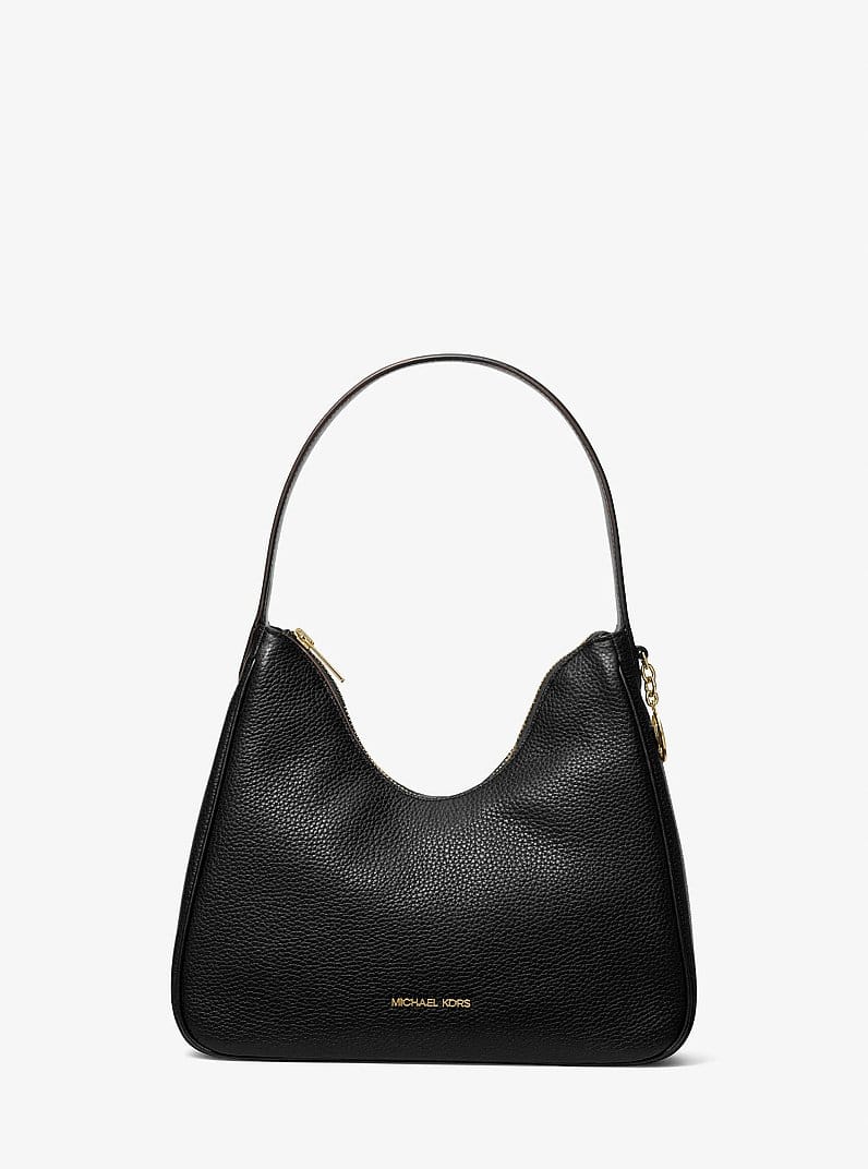 Nayla Small Pebbled Leather Hobo Shoulder Bag