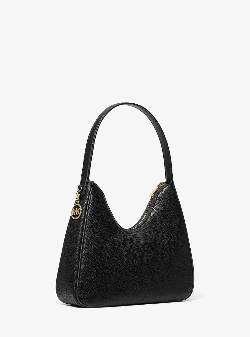 Nayla Small Pebbled Leather Hobo Shoulder Bag
