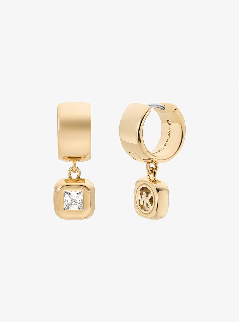 Cubic Zirconia Huggie Earrings