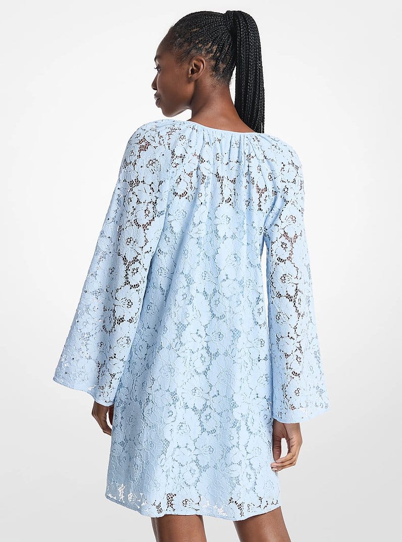Studded Corded Floral Lace Dress
