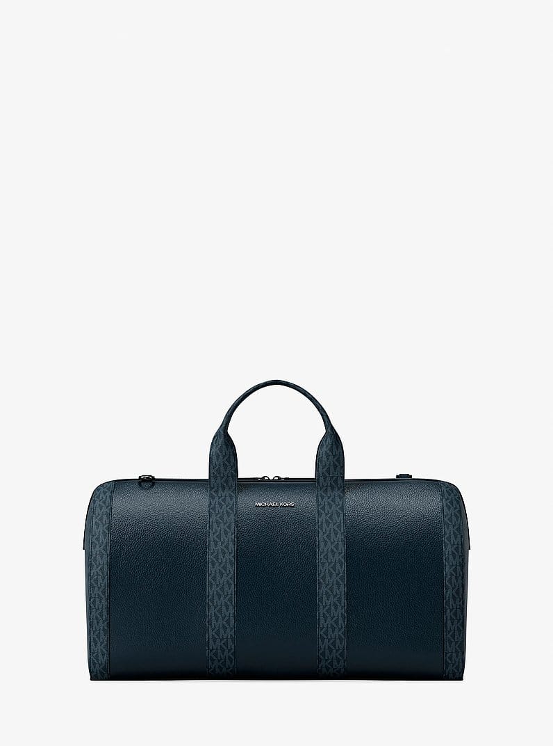 Cooper Pebbled Leather and Signature Logo Duffel Bag