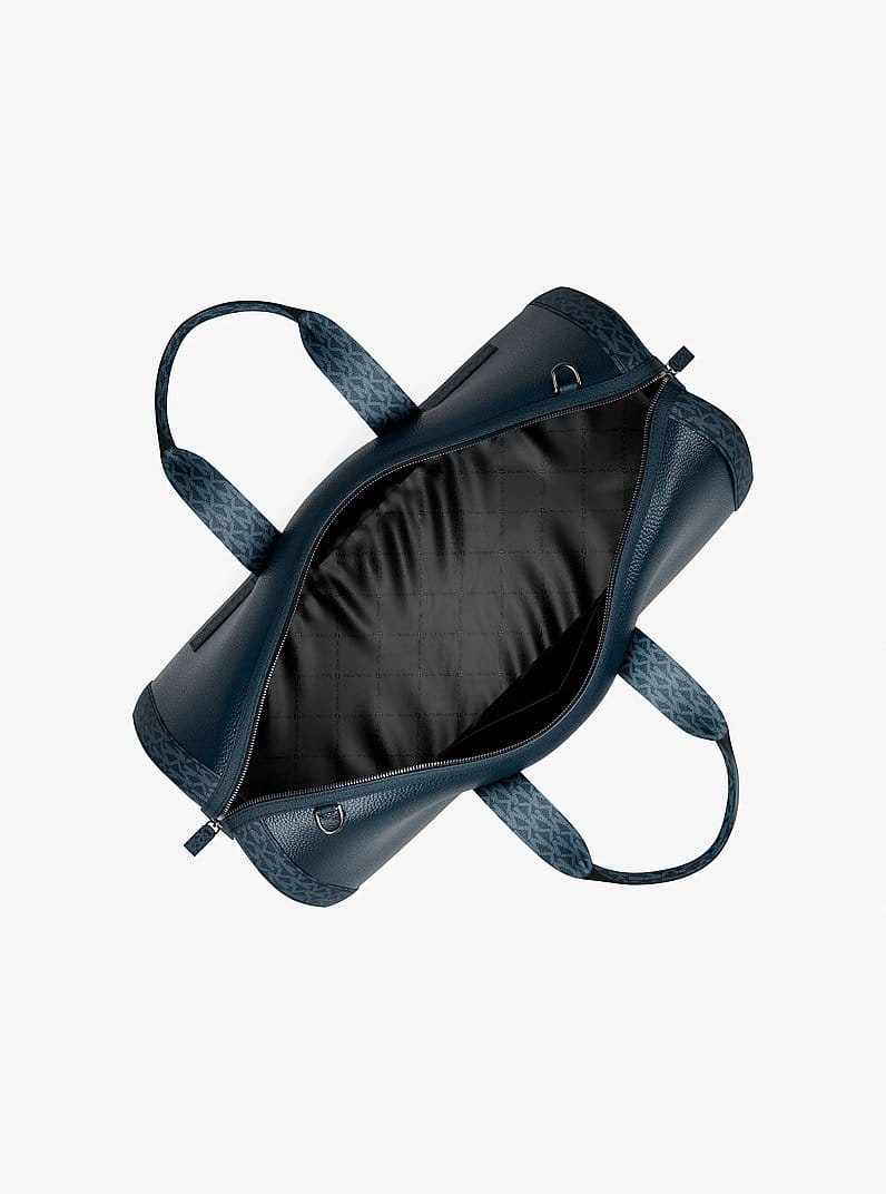 Cooper Pebbled Leather and Signature Logo Duffel Bag