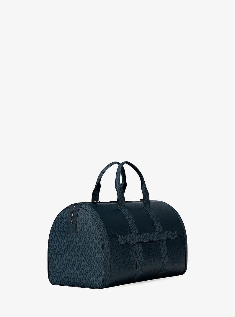 Cooper Pebbled Leather and Signature Logo Duffel Bag