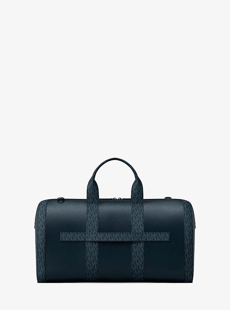 Cooper Pebbled Leather and Signature Logo Duffel Bag