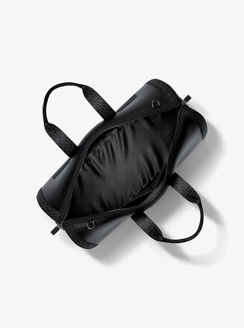 Cooper Pebbled Leather and Signature Logo Duffel Bag