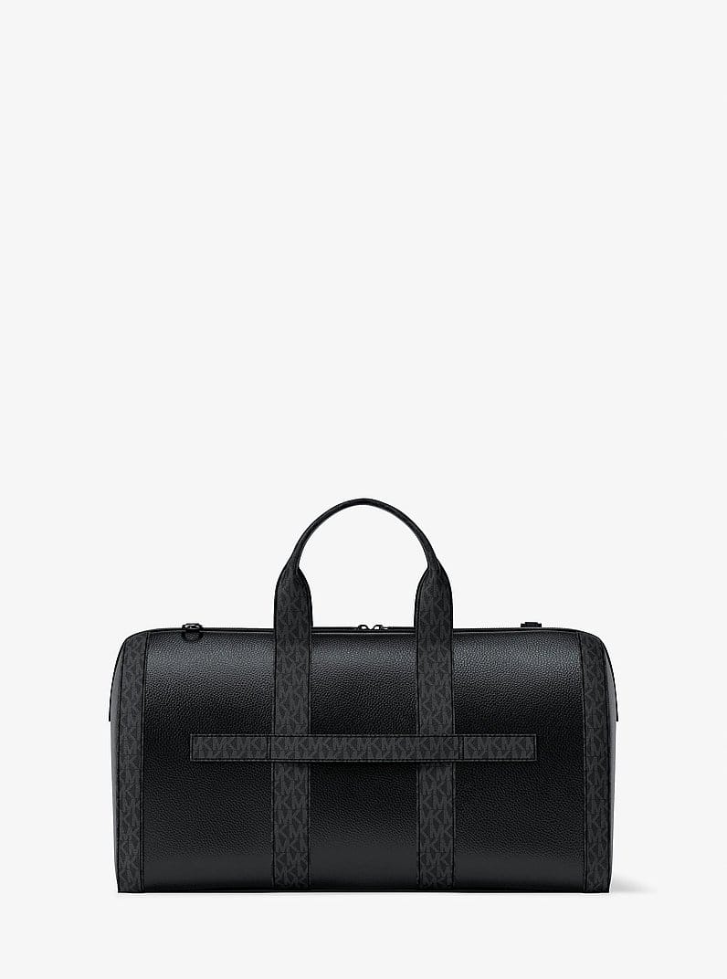 Cooper Pebbled Leather and Signature Logo Duffel Bag
