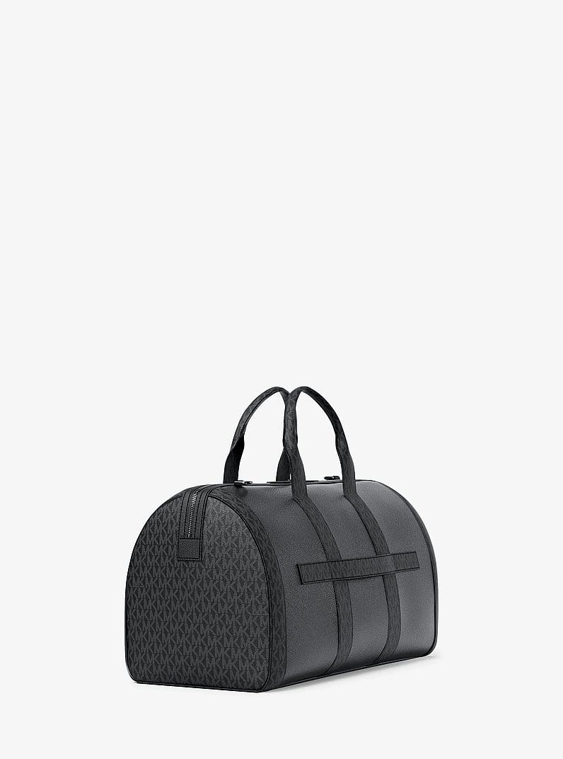 Cooper Pebbled Leather and Signature Logo Duffel Bag