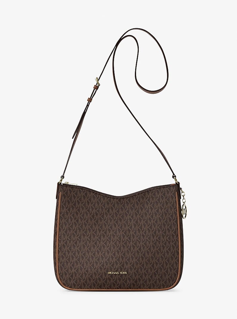 Nayla Medium Signature Logo Messenger Bag