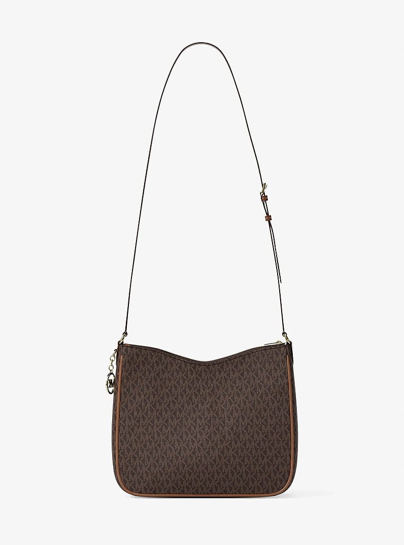 Nayla Medium Signature Logo Messenger Bag